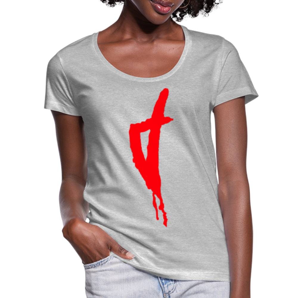 T-shirt col U Femme Corse Rouge - Ochju Ochju gris chiné / S SPOD T-shirt col U Femme T-shirt col U Femme Corse Rouge