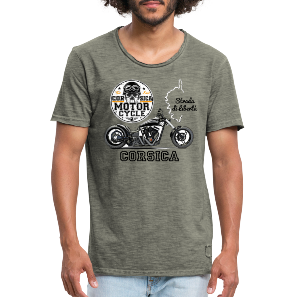T-shirt vintage Homme Bikers Corses - Ochju Ochju vintage kaki / S SPOD T-shirt vintage Homme T-shirt vintage Homme Bikers Corses