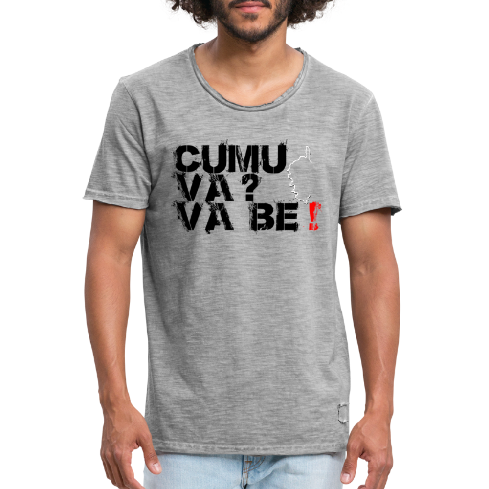 T-shirt vintage Homme Cumu Va ? Va Bè ! - Ochju Ochju vintage gris / S SPOD T-shirt vintage Homme T-shirt vintage Homme Cumu Va ? Va Bè !
