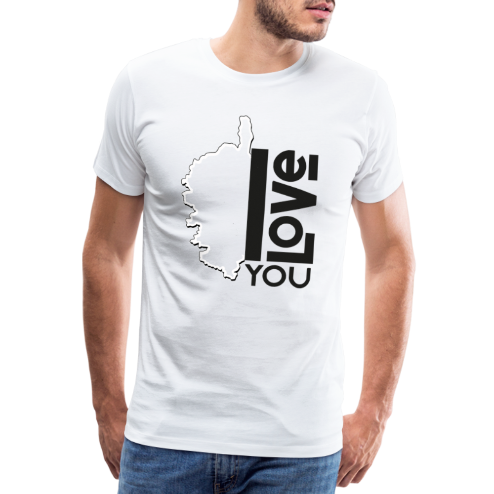 T-shirt Premium Homme I Love You - Ochju Ochju blanc / S SPOD T-shirt Premium Homme T-shirt Premium Homme I Love You