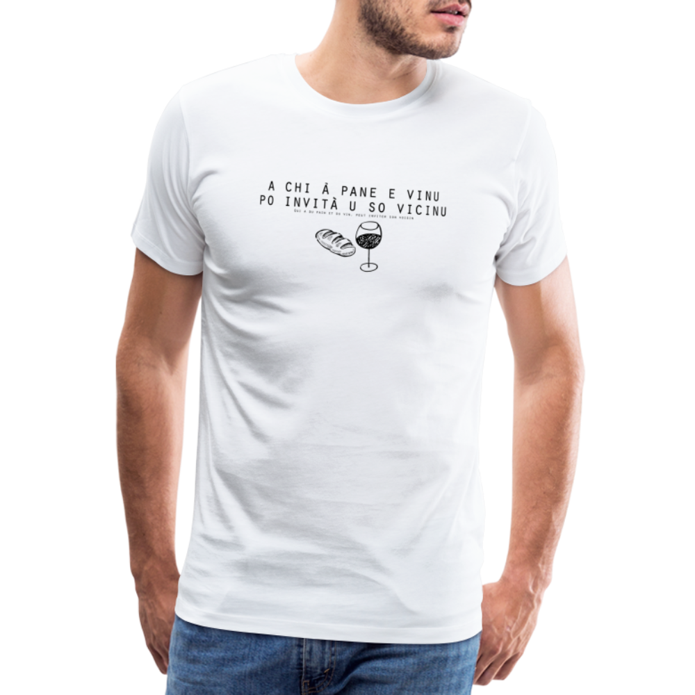 T-shirt Premium Homme Invità u so Vicinu - Ochju Ochju blanc / S SPOD T-shirt Premium Homme T-shirt Premium Homme Invità u so Vicinu