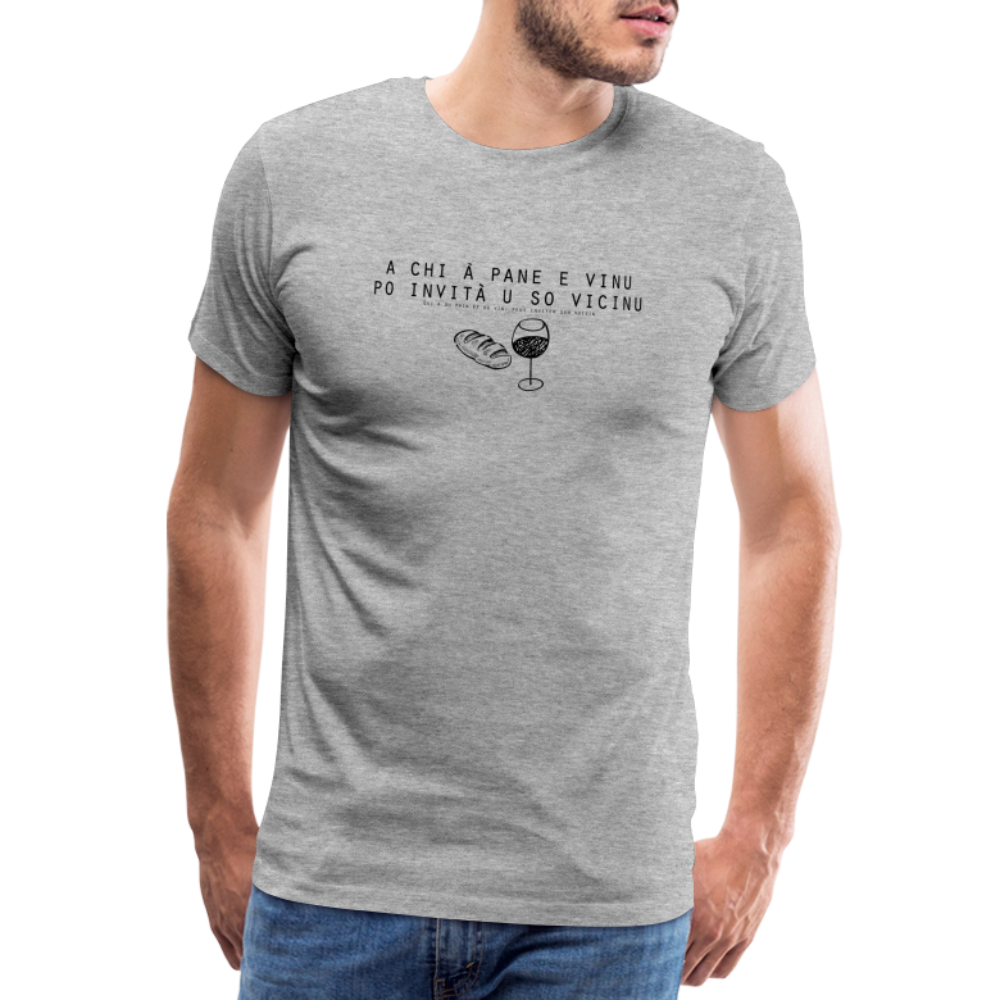 T-shirt Premium Homme Invità u so Vicinu - Ochju Ochju gris chiné / S SPOD T-shirt Premium Homme T-shirt Premium Homme Invità u so Vicinu