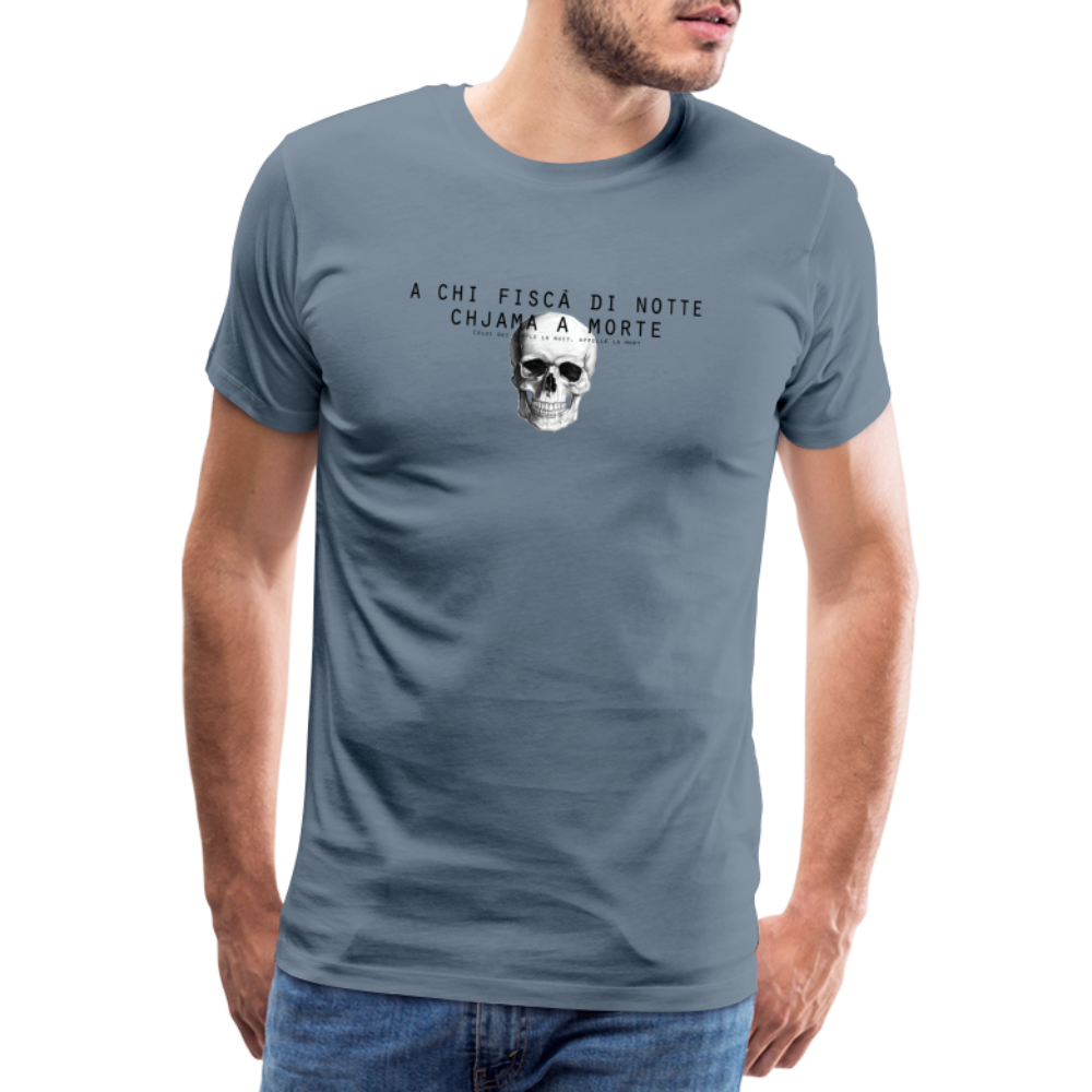 T-shirt Premium Homme Chjama a Morte - Ochju Ochju gris bleu / S SPOD T-shirt Premium Homme T-shirt Premium Homme Chjama a Morte