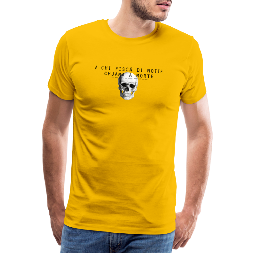 T-shirt Premium Homme Chjama a Morte - Ochju Ochju jaune soleil / S SPOD T-shirt Premium Homme T-shirt Premium Homme Chjama a Morte