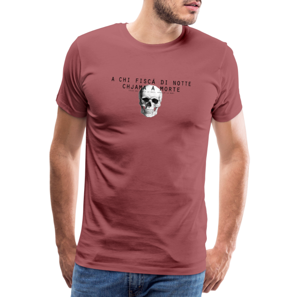 T-shirt Premium Homme Chjama a Morte - Ochju Ochju bordeaux délavé / S SPOD T-shirt Premium Homme T-shirt Premium Homme Chjama a Morte