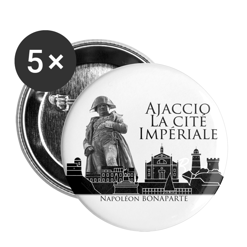 Lot de 5 badges (32 mm) Ajaccio La Cité Impériale - Ochju Ochju taille unique SPOD Lot de 5 moyens badges (32 mm) Lot de 5 badges (32 mm) Ajaccio La Cité Impériale