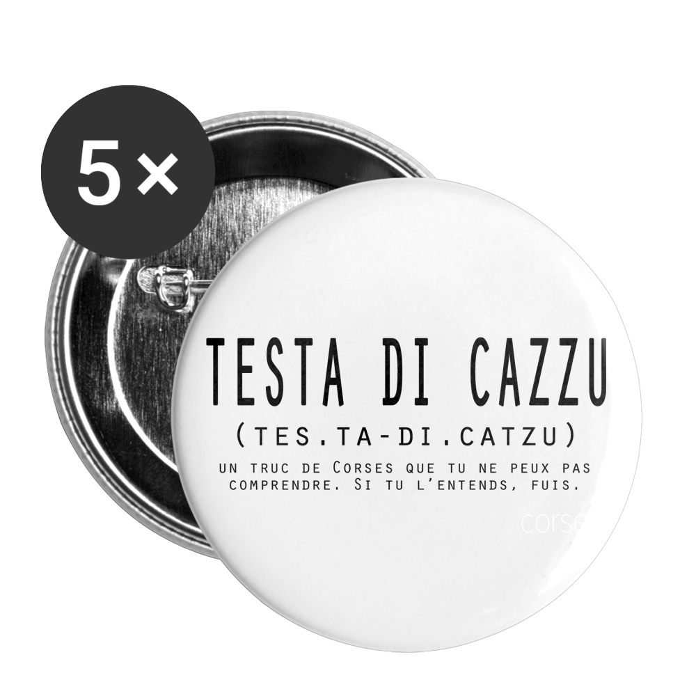 Lot de 5 badges (32 mm) Testa di Cazzu - Ochju Ochju taille unique SPOD Lot de 5 moyens badges (32 mm) Lot de 5 badges (32 mm) Testa di Cazzu