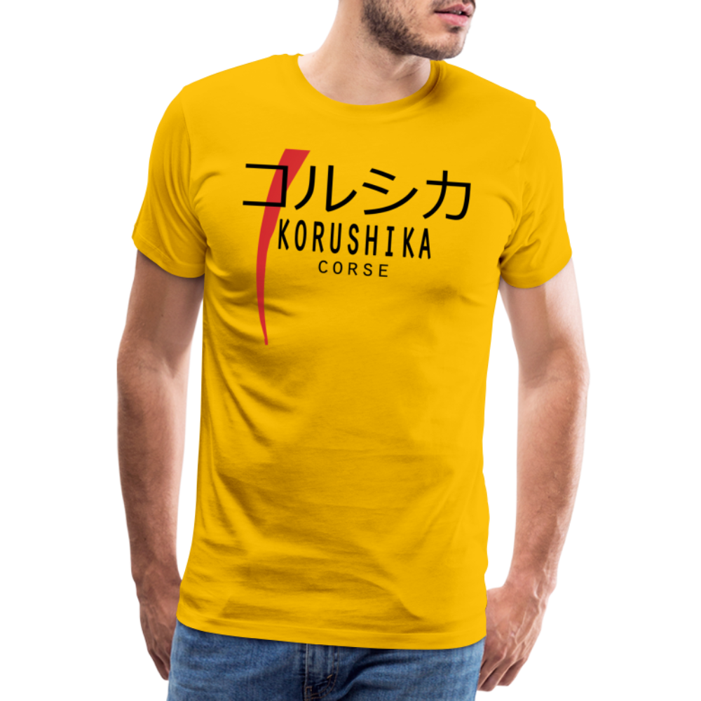 T-shirt Premium Homme Korushika (Corse en Japonnais) - Ochju Ochju jaune soleil / S SPOD T-shirt Premium Homme T-shirt Premium Homme Korushika (Corse en Japonnais)