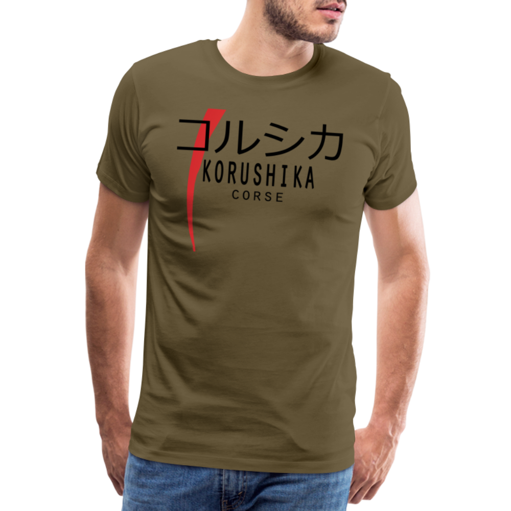 T-shirt Premium Homme Korushika (Corse en Japonnais) - Ochju Ochju kaki / S SPOD T-shirt Premium Homme T-shirt Premium Homme Korushika (Corse en Japonnais)
