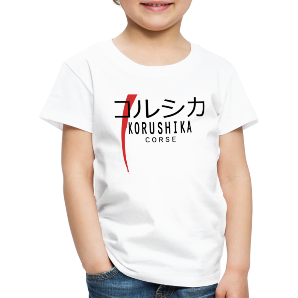 T-shirt Premium Enfant Korushika (Corse en Japonais) - Ochju Ochju blanc / 98/104 (2 ans) SPOD T-shirt Premium Enfant T-shirt Premium Enfant Korushika (Corse en Japonais)