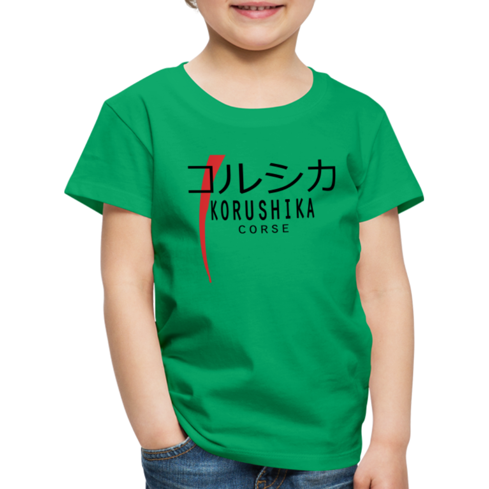 T-shirt Premium Enfant Korushika (Corse en Japonais) - Ochju Ochju vert / 98/104 (2 ans) SPOD T-shirt Premium Enfant T-shirt Premium Enfant Korushika (Corse en Japonais)