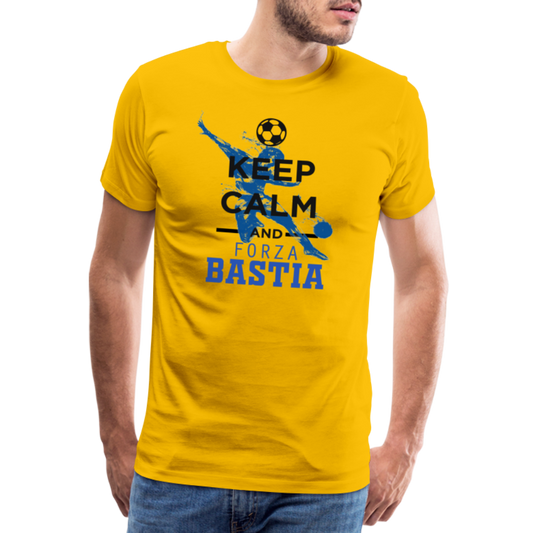 T-shirt Premium Homme Keep Calm and Forza Bastia - Ochju Ochju jaune soleil / S SPOD T-shirt Premium Homme T-shirt Premium Homme Keep Calm and Forza Bastia