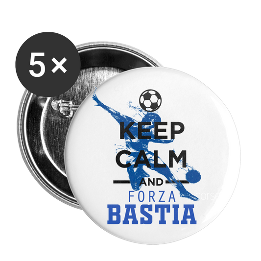 Lot de 5 badges (32 mm) Keep Calm and Forza Bastia - Ochju Ochju taille unique SPOD Lot de 5 moyens badges (32 mm) Lot de 5 badges (32 mm) Keep Calm and Forza Bastia