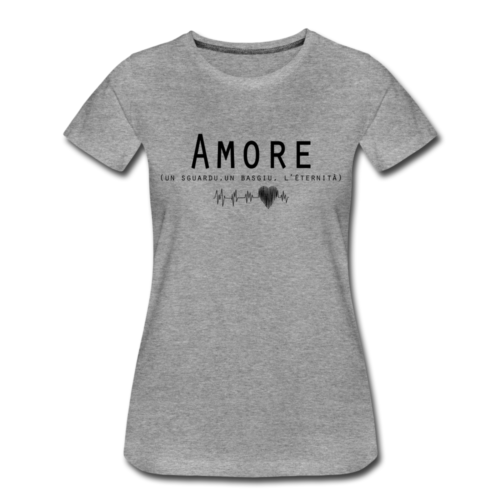 T-shirt Premium Femme Amore - Ochju Ochju gris chiné / S SPOD T-shirt Premium Femme T-shirt Premium Femme Amore