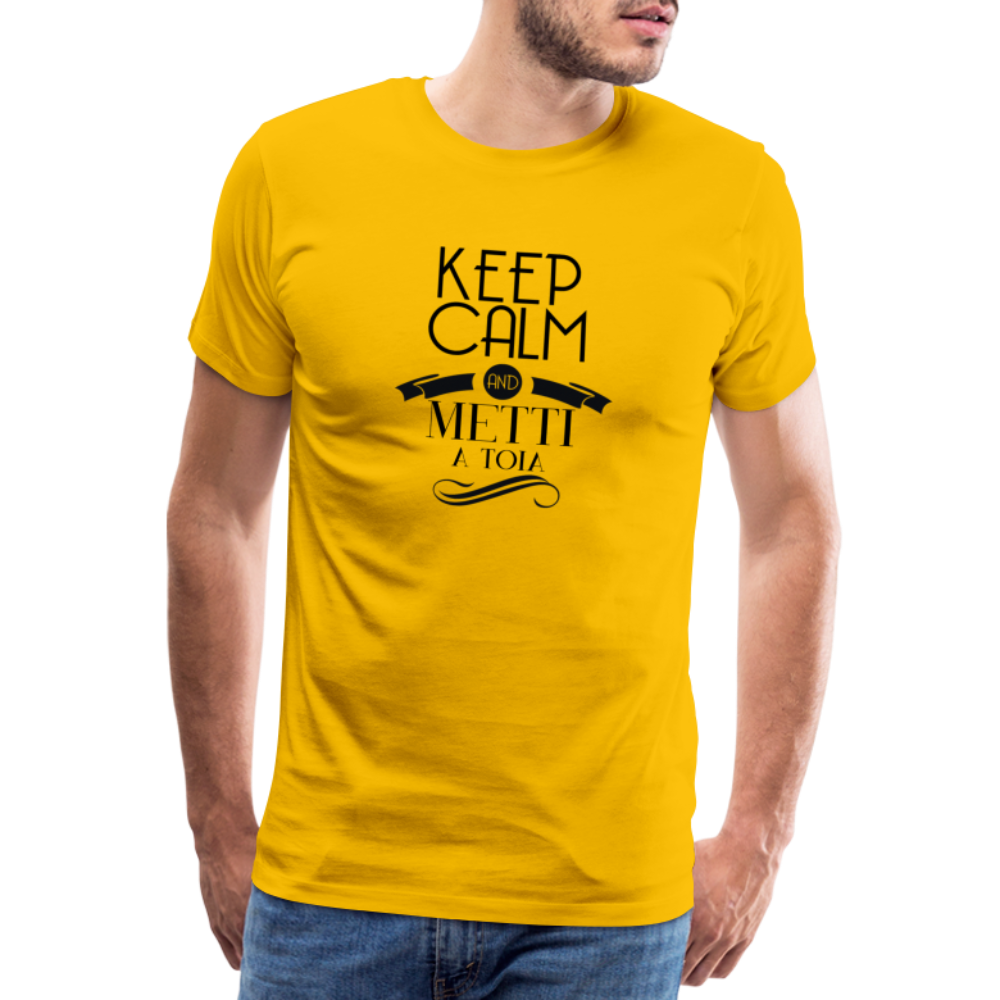 T-shirt Premium Homme Keep Calm and Metti A Toia ! - Ochju Ochju jaune soleil / S SPOD T-shirt Premium Homme T-shirt Premium Homme Keep Calm and Metti A Toia !
