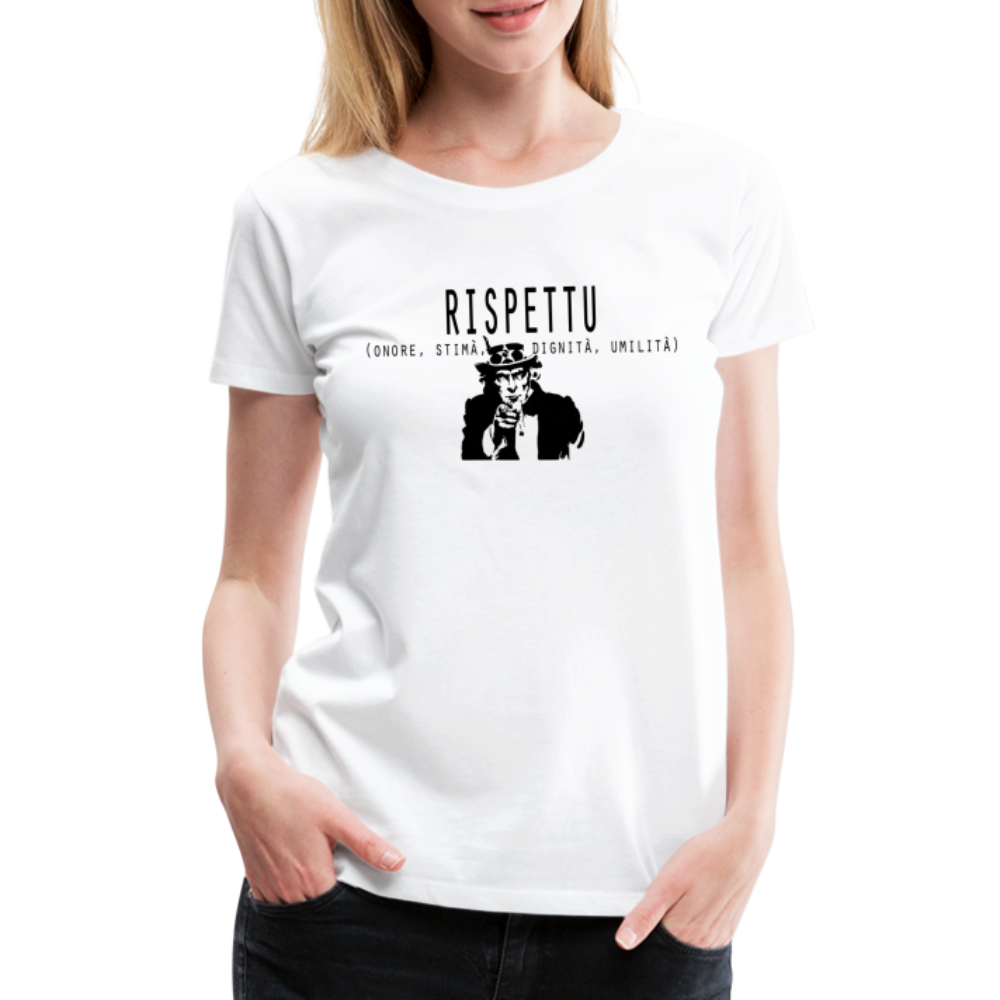T-shirt Premium Femme Rispettu - Ochju Ochju blanc / S SPOD T-shirt Premium Femme T-shirt Premium Femme Rispettu
