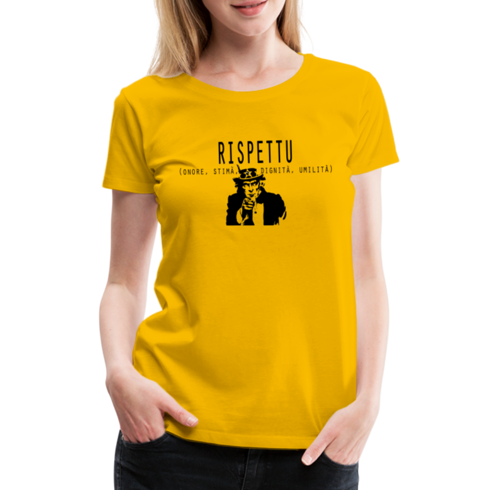 T-shirt Premium Femme Rispettu - Ochju Ochju jaune soleil / S SPOD T-shirt Premium Femme T-shirt Premium Femme Rispettu