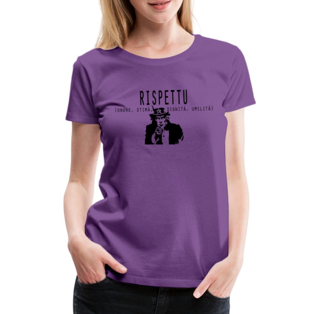 T-shirt Premium Femme Rispettu - Ochju Ochju violet / S SPOD T-shirt Premium Femme T-shirt Premium Femme Rispettu