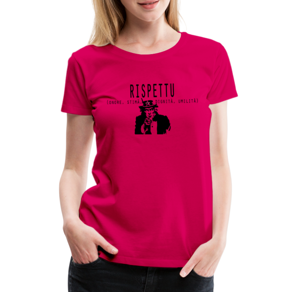 T-shirt Premium Femme Rispettu - Ochju Ochju rubis / S SPOD T-shirt Premium Femme T-shirt Premium Femme Rispettu