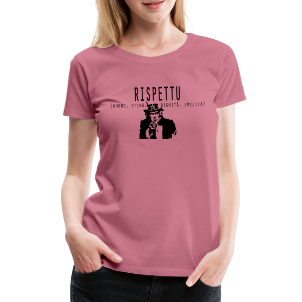 T-shirt Premium Femme Rispettu - Ochju Ochju mauve / S SPOD T-shirt Premium Femme T-shirt Premium Femme Rispettu