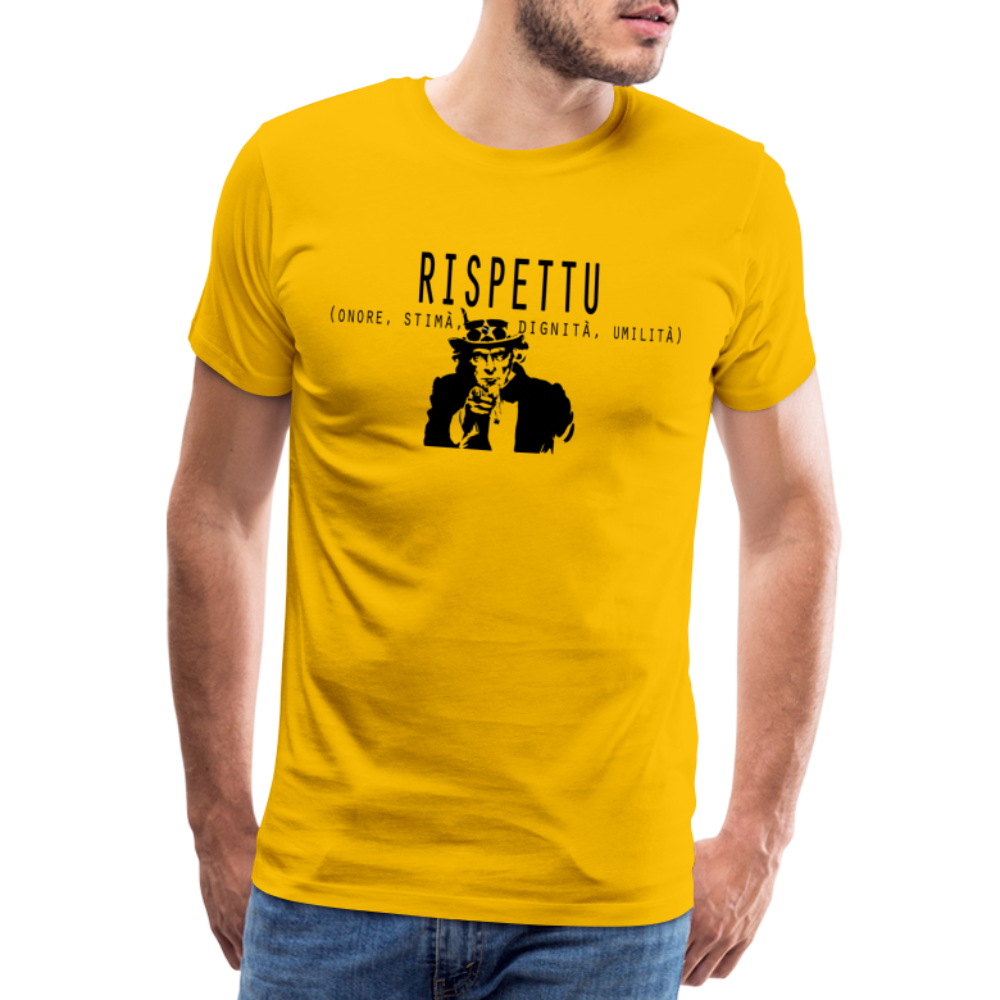 T-shirt Premium Homme Rispettu - Ochju Ochju jaune soleil / S SPOD T-shirt Premium Homme T-shirt Premium Homme Rispettu