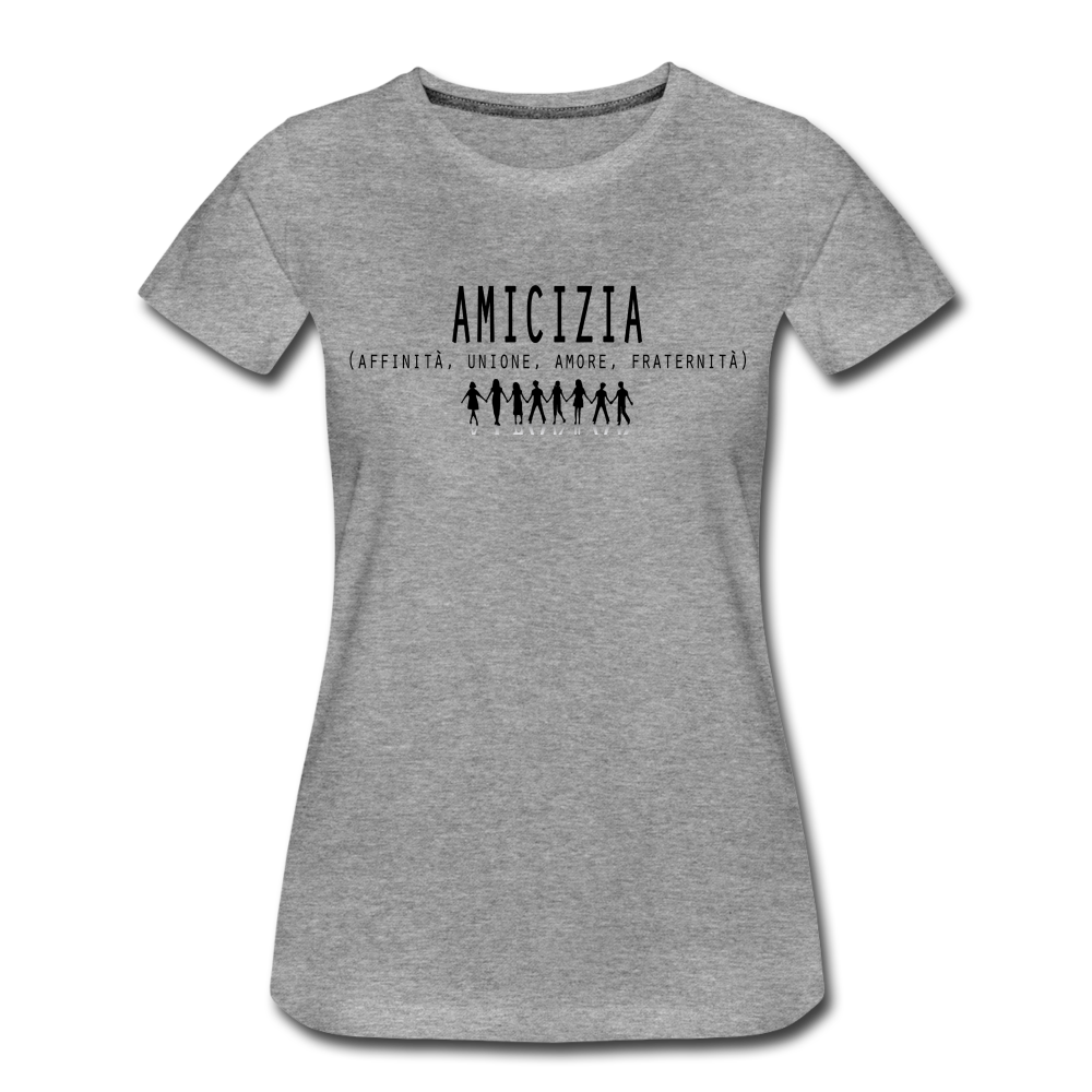 T-shirt Premium Femme Amicizia - Ochju Ochju gris chiné / S SPOD T-shirt Premium Femme T-shirt Premium Femme Amicizia