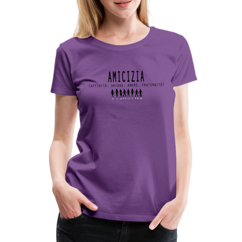 T-shirt Premium Femme Amicizia - Ochju Ochju violet / S SPOD T-shirt Premium Femme T-shirt Premium Femme Amicizia