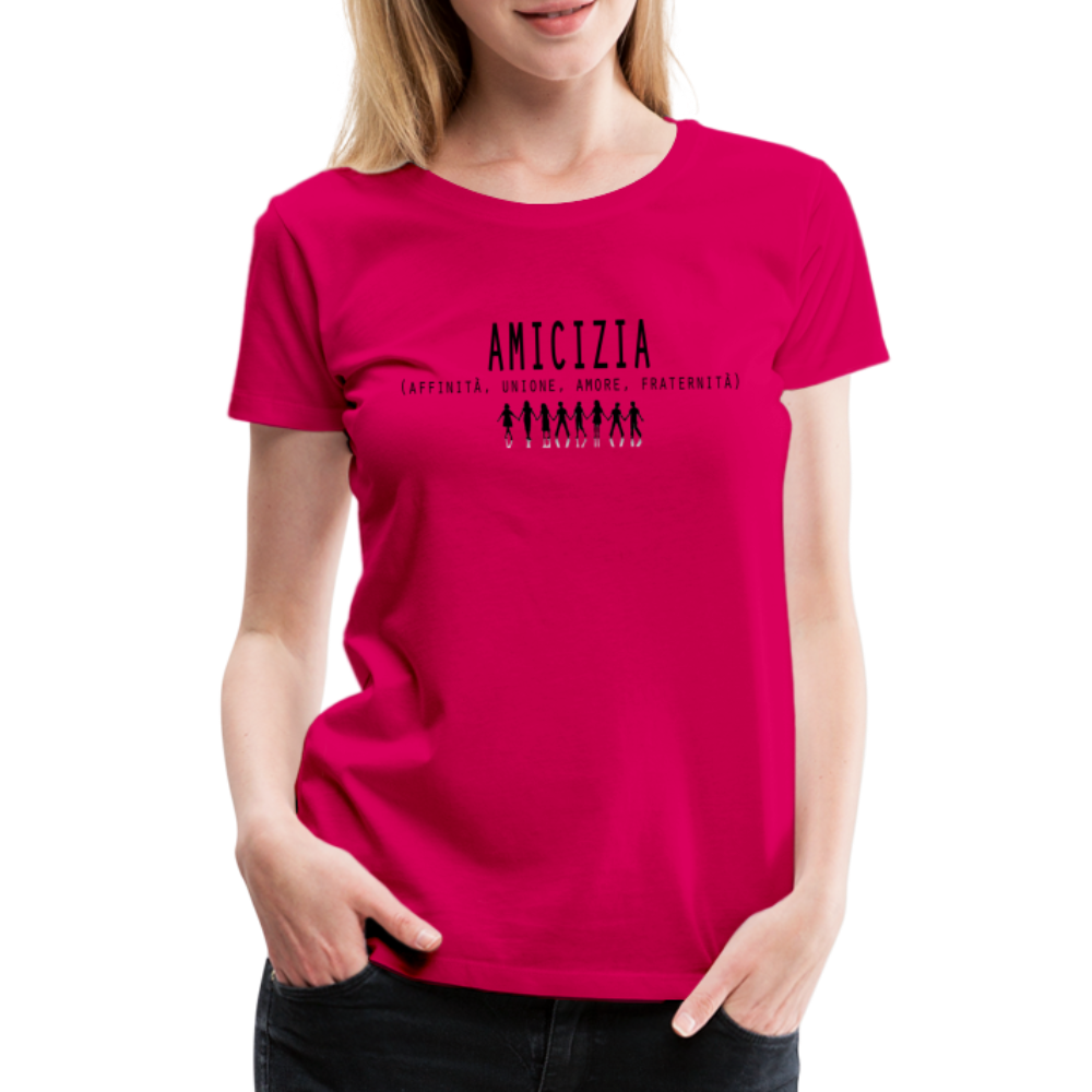 T-shirt Premium Femme Amicizia - Ochju Ochju rubis / S SPOD T-shirt Premium Femme T-shirt Premium Femme Amicizia