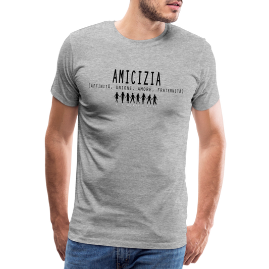 T-shirt Premium Homme Amicizia - Ochju Ochju gris chiné / S SPOD T-shirt Premium Homme T-shirt Premium Homme Amicizia