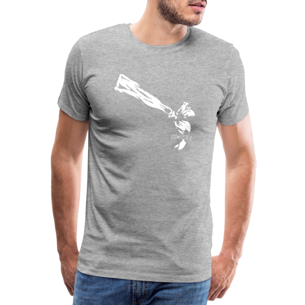 T-shirt Premium Homme Bandeau Corse - Ochju Ochju gris chiné / S SPOD T-shirt Premium Homme T-shirt Premium Homme Bandeau Corse