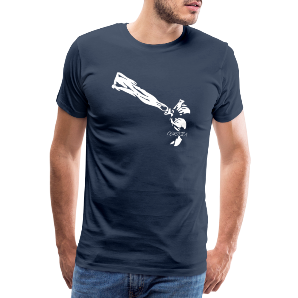T-shirt Premium Homme Bandeau Corse - Ochju Ochju bleu marine / S SPOD T-shirt Premium Homme T-shirt Premium Homme Bandeau Corse