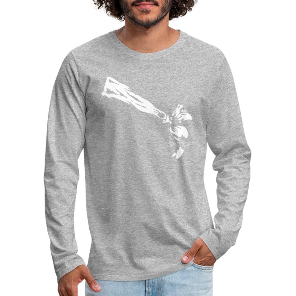 T-shirt ML Premium Bandeau Corse - Ochju Ochju gris chiné / S SPOD T-shirt manches longues Premium Homme T-shirt ML Premium Bandeau Corse