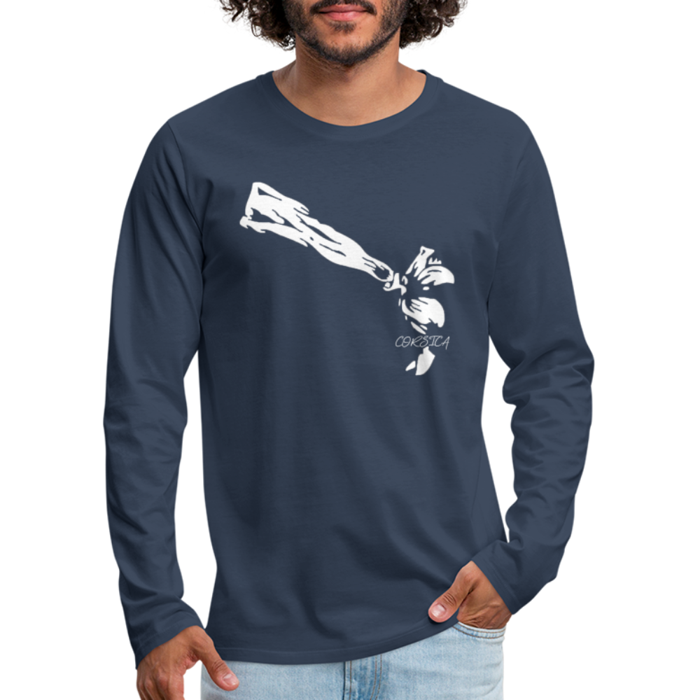 T-shirt ML Premium Bandeau Corse - Ochju Ochju bleu marine / S SPOD T-shirt manches longues Premium Homme T-shirt ML Premium Bandeau Corse