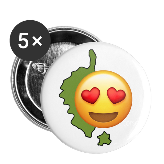 Lot de 5 badges (32 mm) Emoji Corse - Ochju Ochju taille unique SPOD Lot de 5 moyens badges (32 mm) Lot de 5 badges (32 mm) Emoji Corse