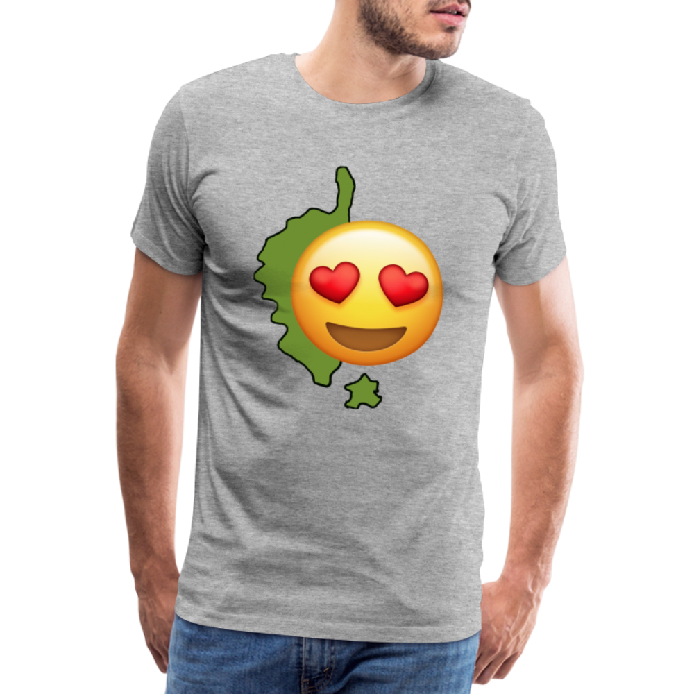 T-shirt Premium Homme Emoji Corse - Ochju Ochju gris chiné / S SPOD T-shirt Premium Homme T-shirt Premium Homme Emoji Corse