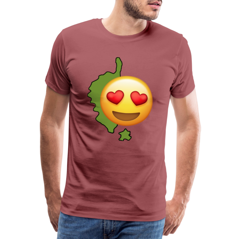 T-shirt Premium Homme Emoji Corse - Ochju Ochju bordeaux délavé / S SPOD T-shirt Premium Homme T-shirt Premium Homme Emoji Corse