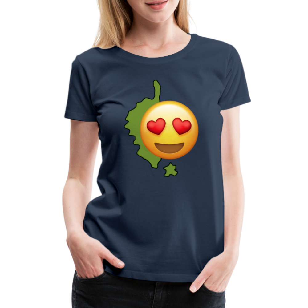 T-shirt Premium Femme Emoji Corse - Ochju Ochju bleu marine / S SPOD T-shirt Premium Femme T-shirt Premium Femme Emoji Corse