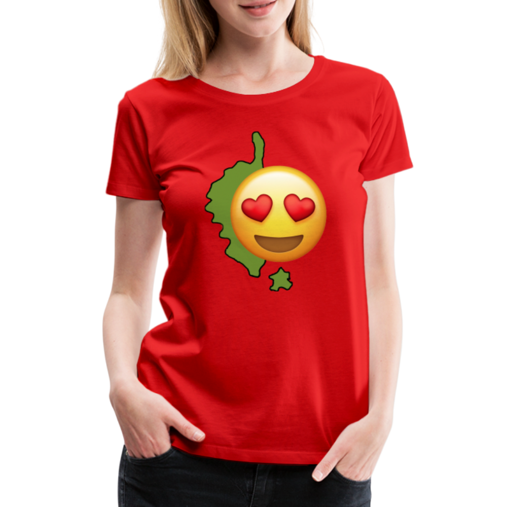 T-shirt Premium Femme Emoji Corse - Ochju Ochju rouge / S SPOD T-shirt Premium Femme T-shirt Premium Femme Emoji Corse