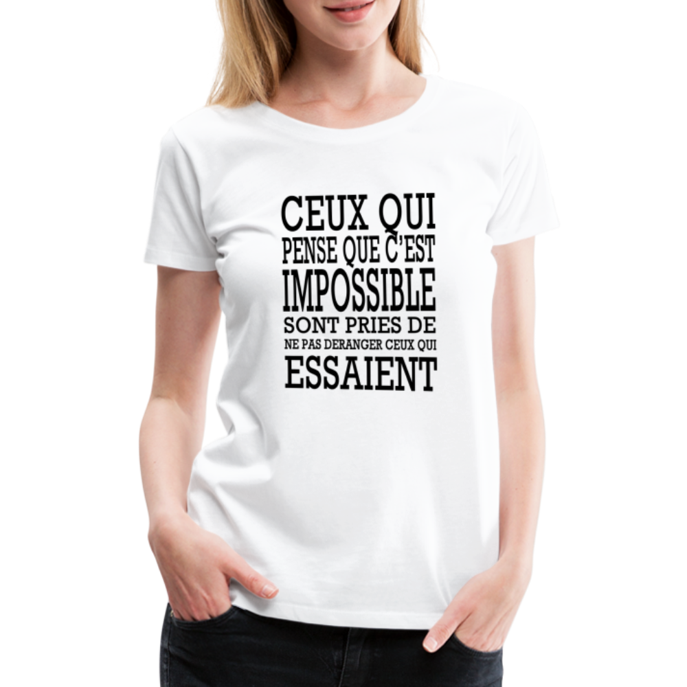 T-shirt Premium Femme Impossible - Ochju Ochju blanc / S SPOD T-shirt Premium Femme T-shirt Premium Femme Impossible