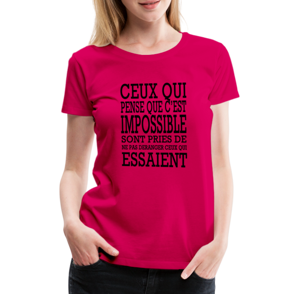 T-shirt Premium Femme Impossible - Ochju Ochju rubis / S SPOD T-shirt Premium Femme T-shirt Premium Femme Impossible