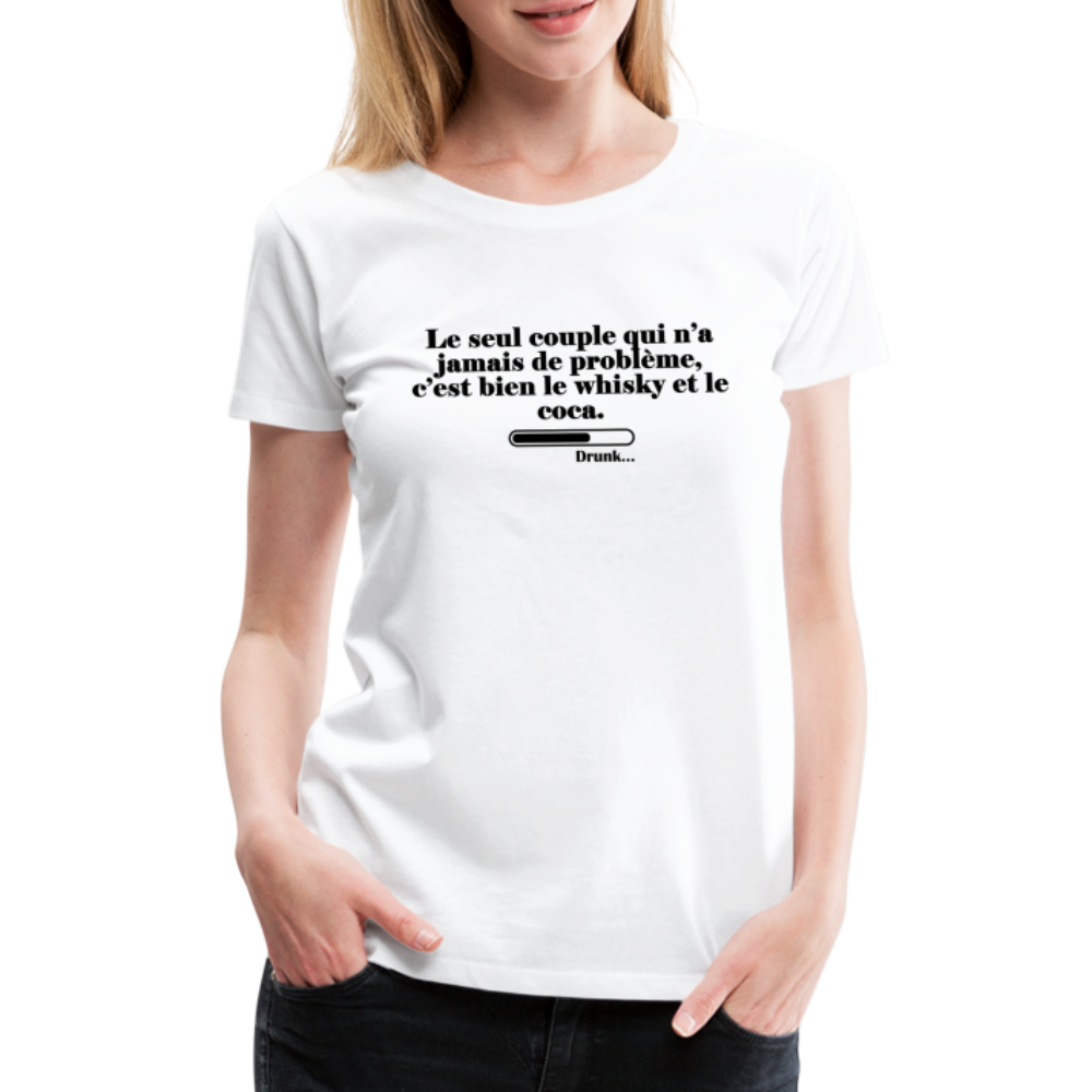 T-shirt Premium Femme Le Whisky & le Coca - Ochju Ochju blanc / S SPOD T-shirt Premium Femme T-shirt Premium Femme Le Whisky & le Coca