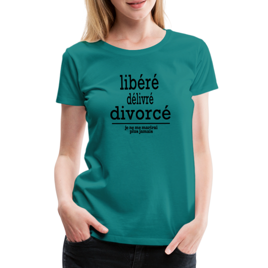 T-shirt Premium Femme Divorcé - Ochju Ochju bleu diva / S SPOD T-shirt Premium Femme T-shirt Premium Femme Divorcé
