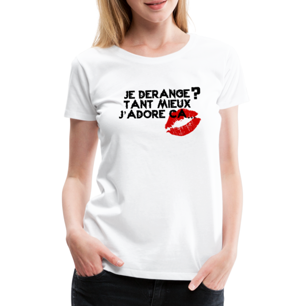 T-shirt Premium Femme Je Dérange ? - Ochju Ochju blanc / S SPOD T-shirt Premium Femme T-shirt Premium Femme Je Dérange ?