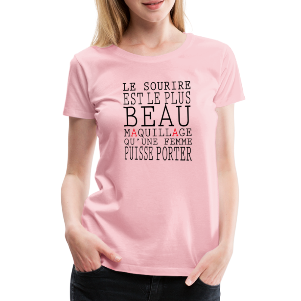 T-shirt Premium Femme Le Sourire ! - Ochju Ochju rose liberty / S SPOD T-shirt Premium Femme T-shirt Premium Femme Le Sourire !