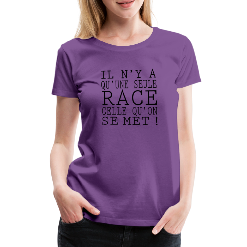 T-shirt Premium Femme Une Seule Race ! - Ochju Ochju violet / S SPOD T-shirt Premium Femme T-shirt Premium Femme Une Seule Race !