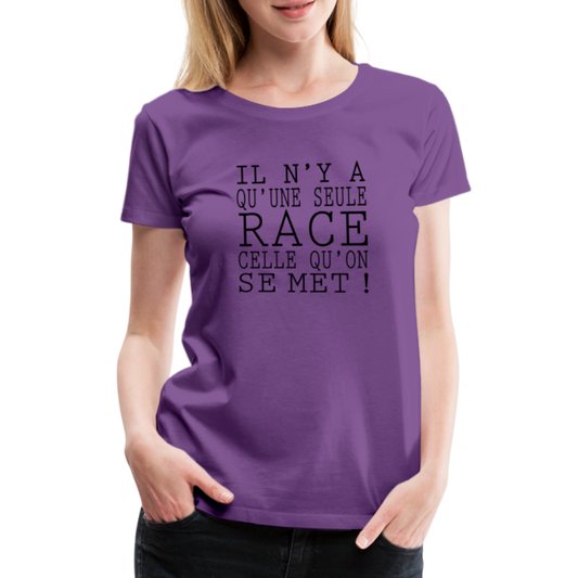 T-shirt Premium Femme Une Seule Race ! - Ochju Ochju violet / S SPOD T-shirt Premium Femme T-shirt Premium Femme Une Seule Race !