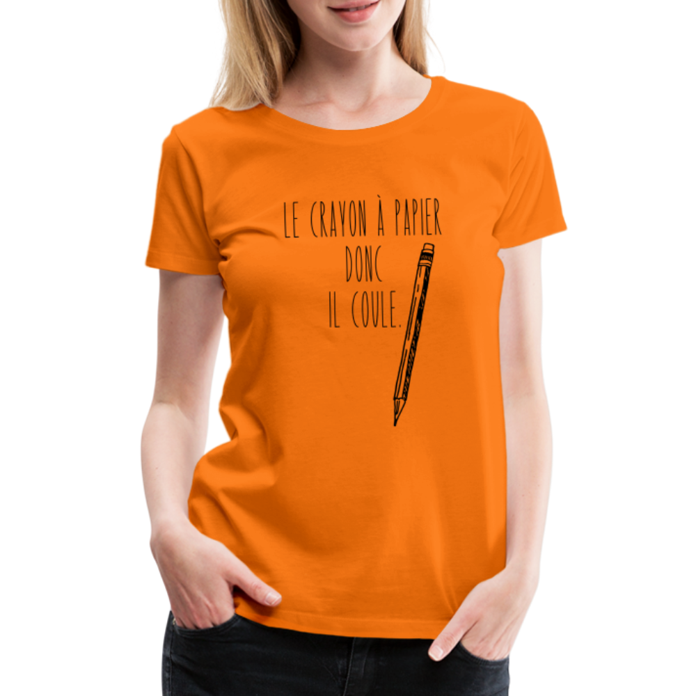 T-shirt Premium Femme Le Crayon à Papier ! - Ochju Ochju orange / S SPOD T-shirt Premium Femme T-shirt Premium Femme Le Crayon à Papier !