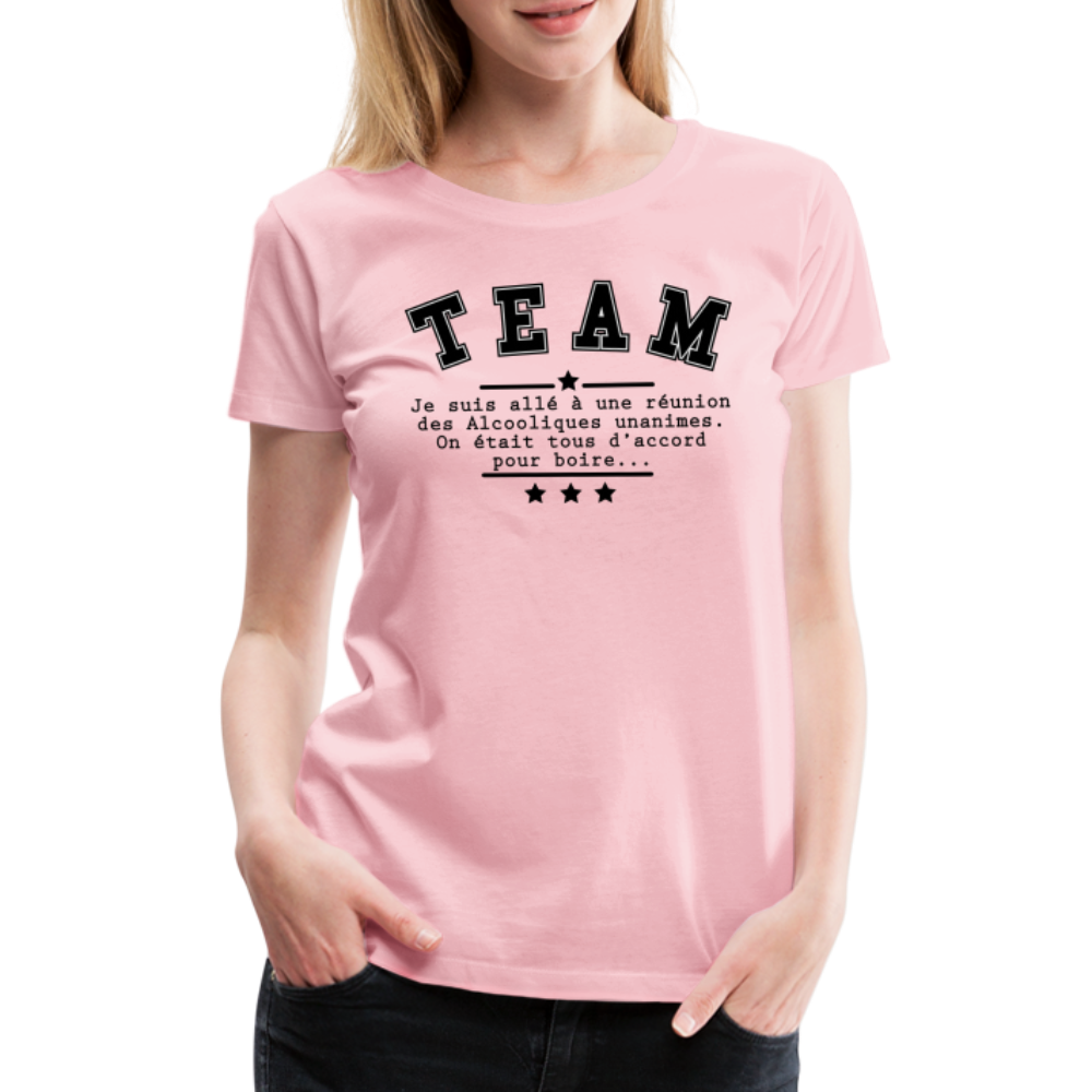 T-shirt Premium Femme Alcoolique Unanimes ! - Ochju Ochju rose liberty / S SPOD T-shirt Premium Femme T-shirt Premium Femme Alcoolique Unanimes !