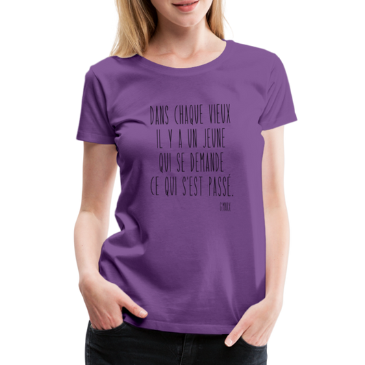 T-shirt Premium Femme Vieux ! - Ochju Ochju violet / S SPOD T-shirt Premium Femme T-shirt Premium Femme Vieux !