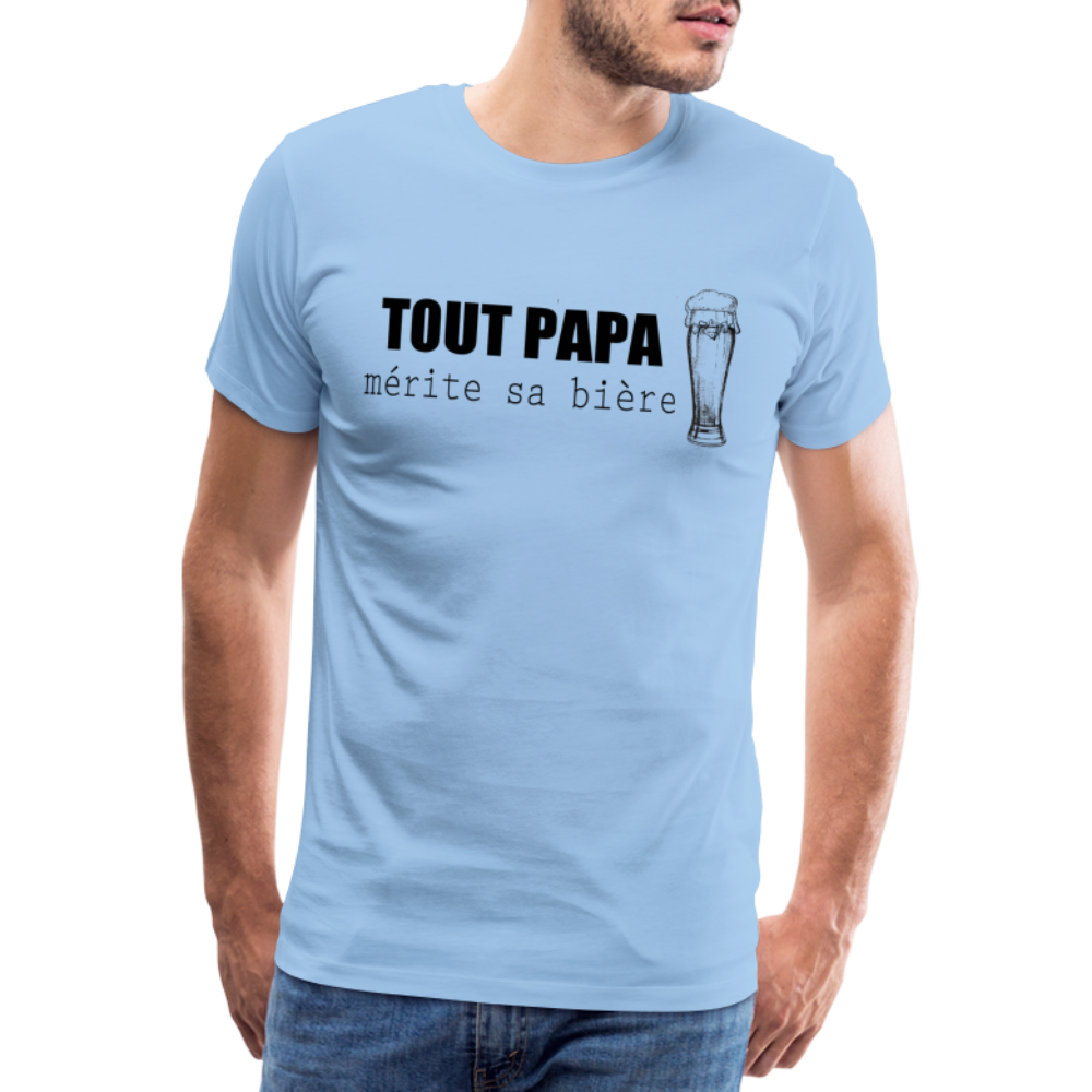 T-shirt Premium Homme Tout Papa Mérite sa Bière - Ochju Ochju ciel / S SPOD T-shirt Premium Homme T-shirt Premium Homme Tout Papa Mérite sa Bière